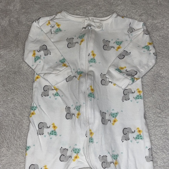 (2 for $10) gerber zip up animal footie/ sleeper gender neutral - Picture 3 of 7